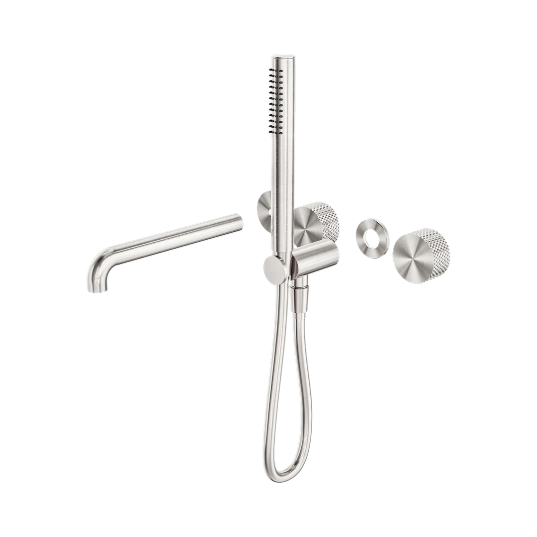 Nero Opal Progressive Shower System Sep. Plate C/W Spout 250Mm Trim Kit Only Brushed Nickel
