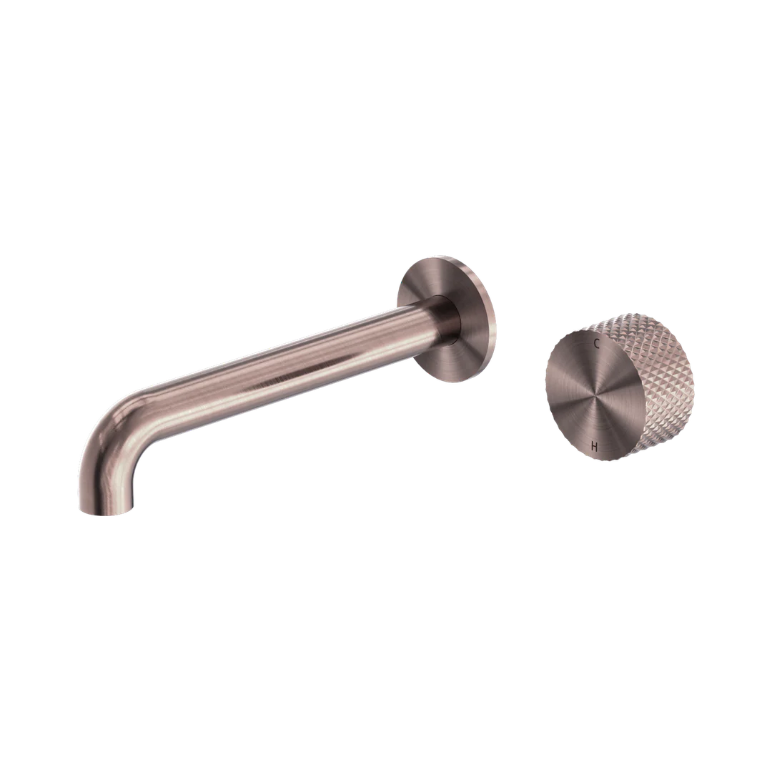 Nero Opal Progressive Wall Basin/Bath Set 120Mm Brushed Bronze
