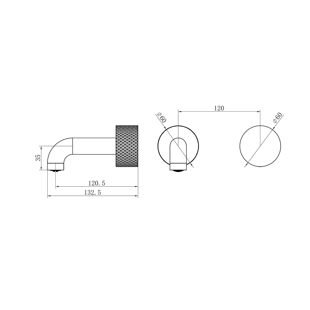 Nero Opal Progressive Wall Basin/Bath Set 120Mm Trim Kits Only Brushed Nickel - Image 2