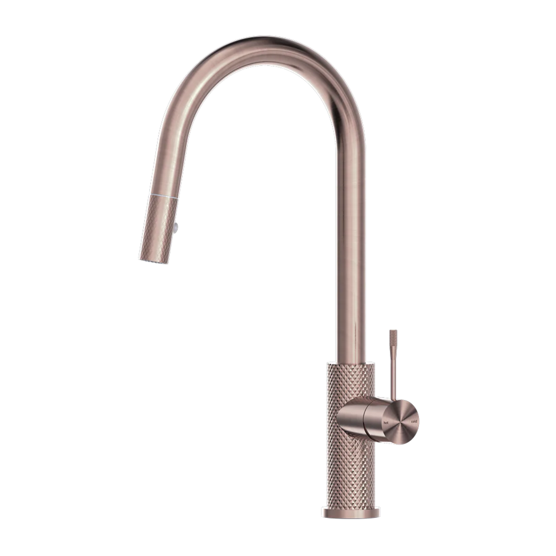 Nero Opal Pull Out Sink Mixer With Vegie Spray - Brushed Bronze - Image 3