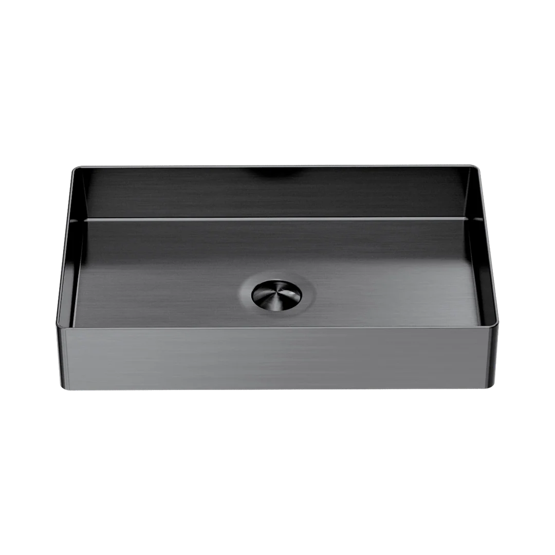 Nero Opal Rectangle Stainless Steel Basin Graphite