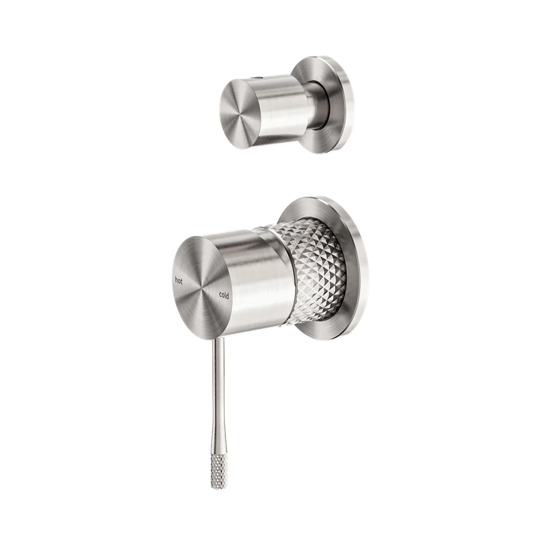 Nero Opal Shower Mixer With Diverter Separate Plate Brushed Nickel