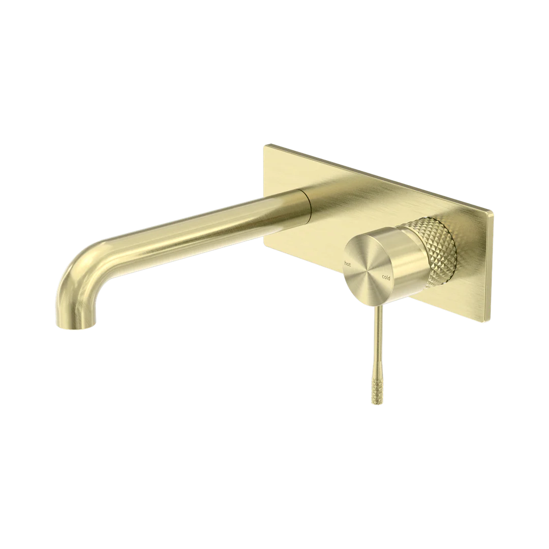 Nero Opal Wall Basin/Bath Mixer 260Mm Brushed Gold