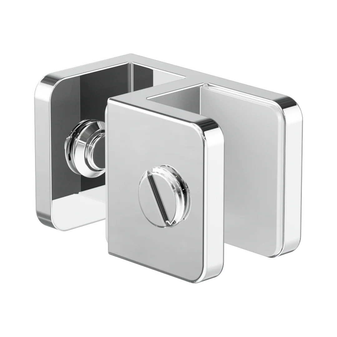 Nero Over-Panel Glass To Glass Fitting 10Mm Glass Chrome