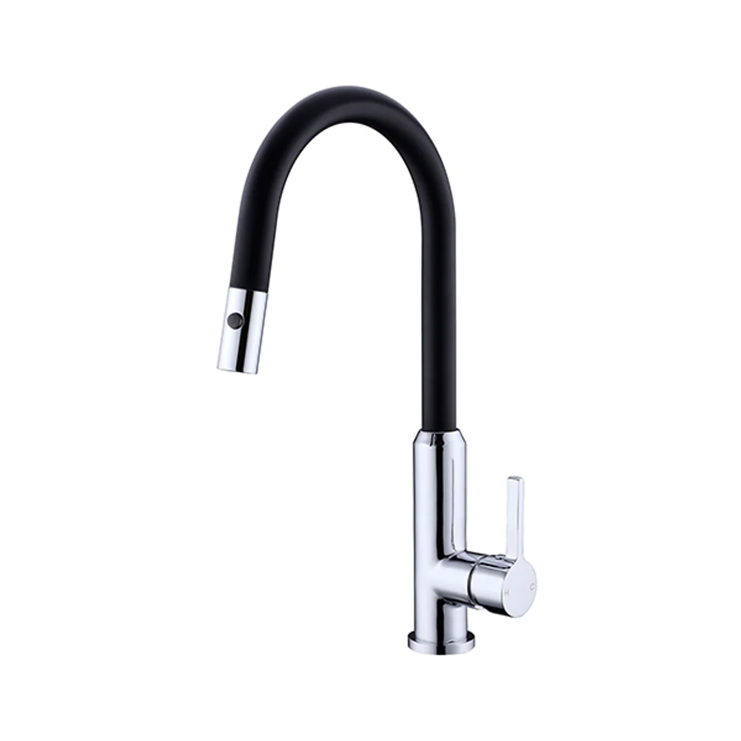 Nero Pearl Pull Out Sink Mixer With Vegie Spray Function - Matte Black - Image 2