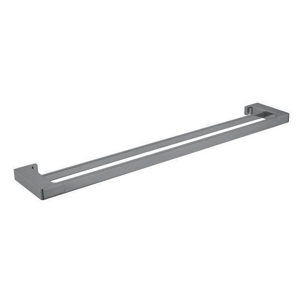 Nero Pearl/Vitra Double Towel Rail 600mm - Gun Metal Grey - Image 7