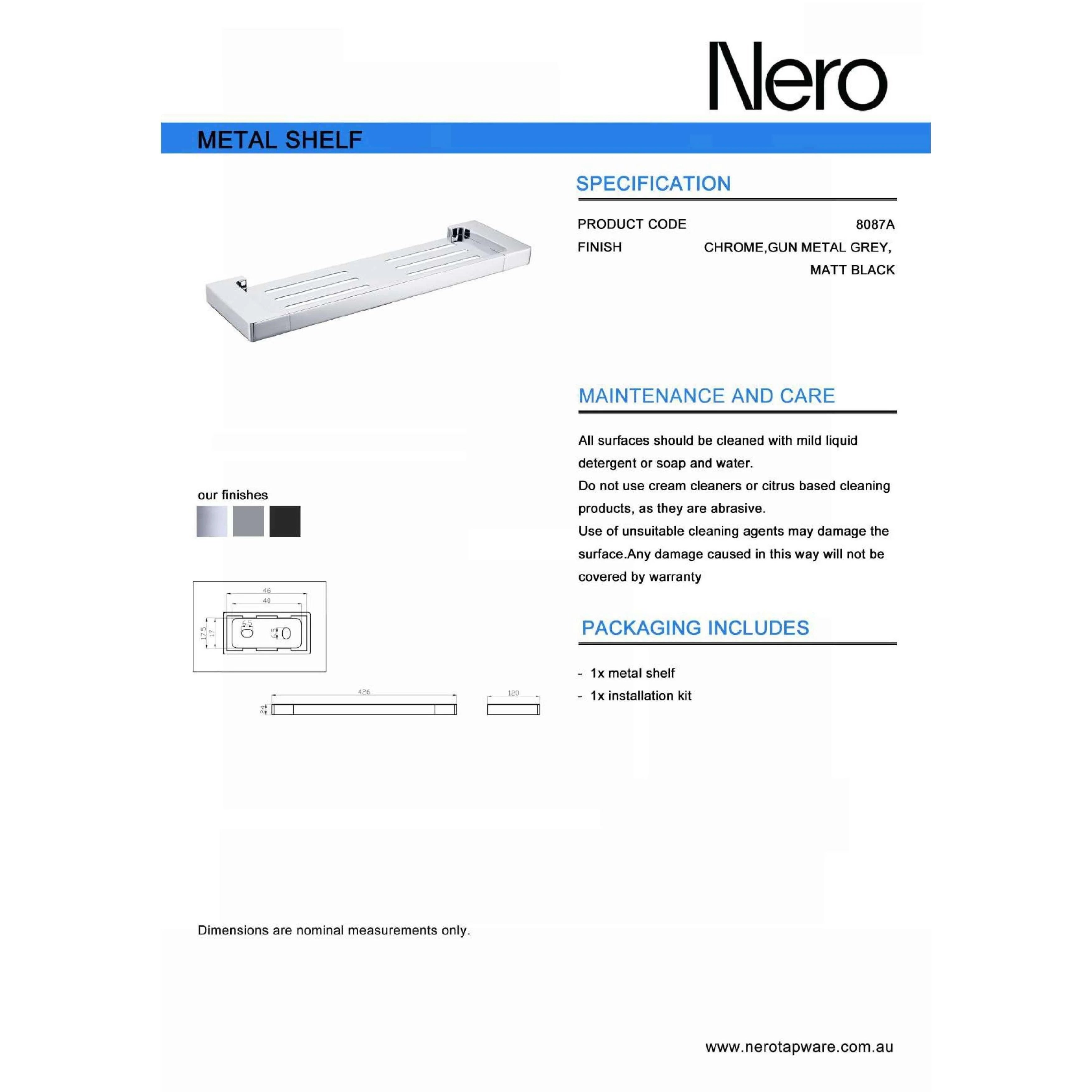 Nero Pearl/Vitra Metal Shelf - Gun Metal Grey - Image 9