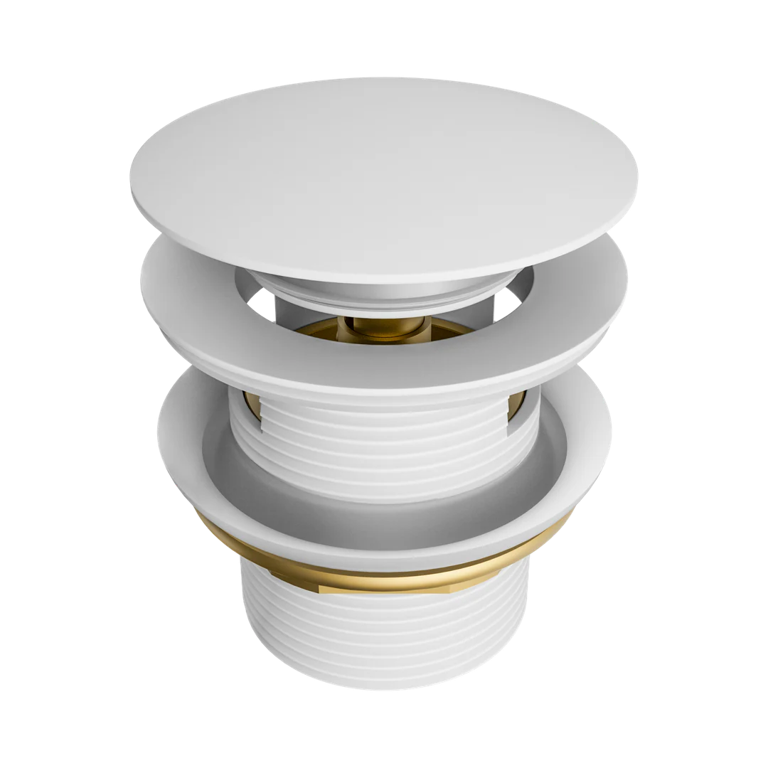 Nero Pop Up Bath Waste 40Mm With Overflow Matte White