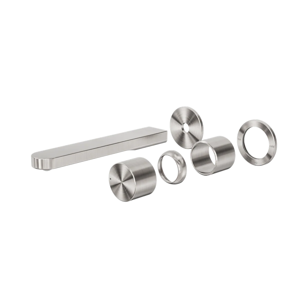 Nero Pure Ss316L Progressive Wall Basin/Bath Mixer Back Plate Trim Kits Only Brushed Nickel