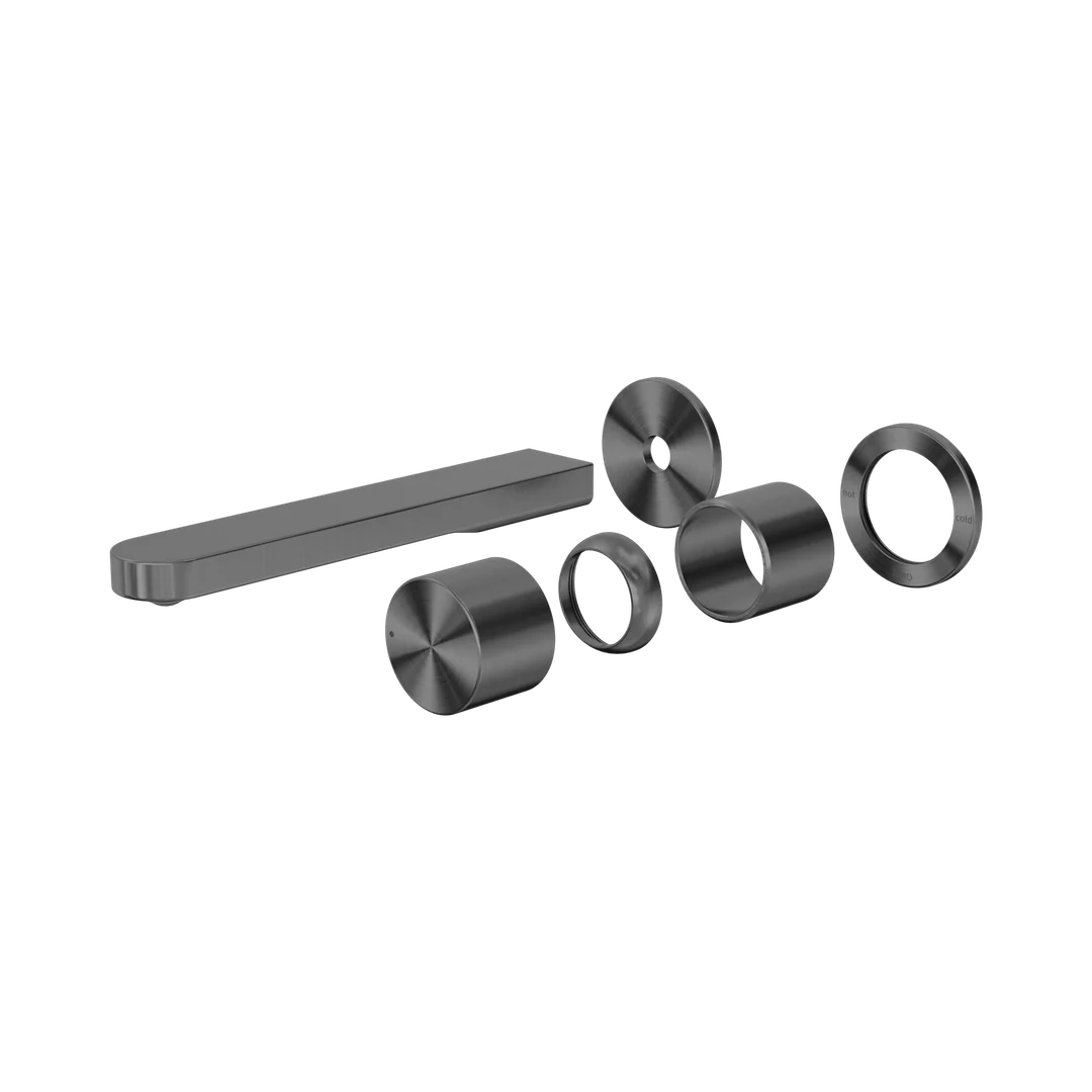 Nero Pure Ss316L Progressive Wall Basin/Bath Mixer Back Plate Trim Kits Only Graphite