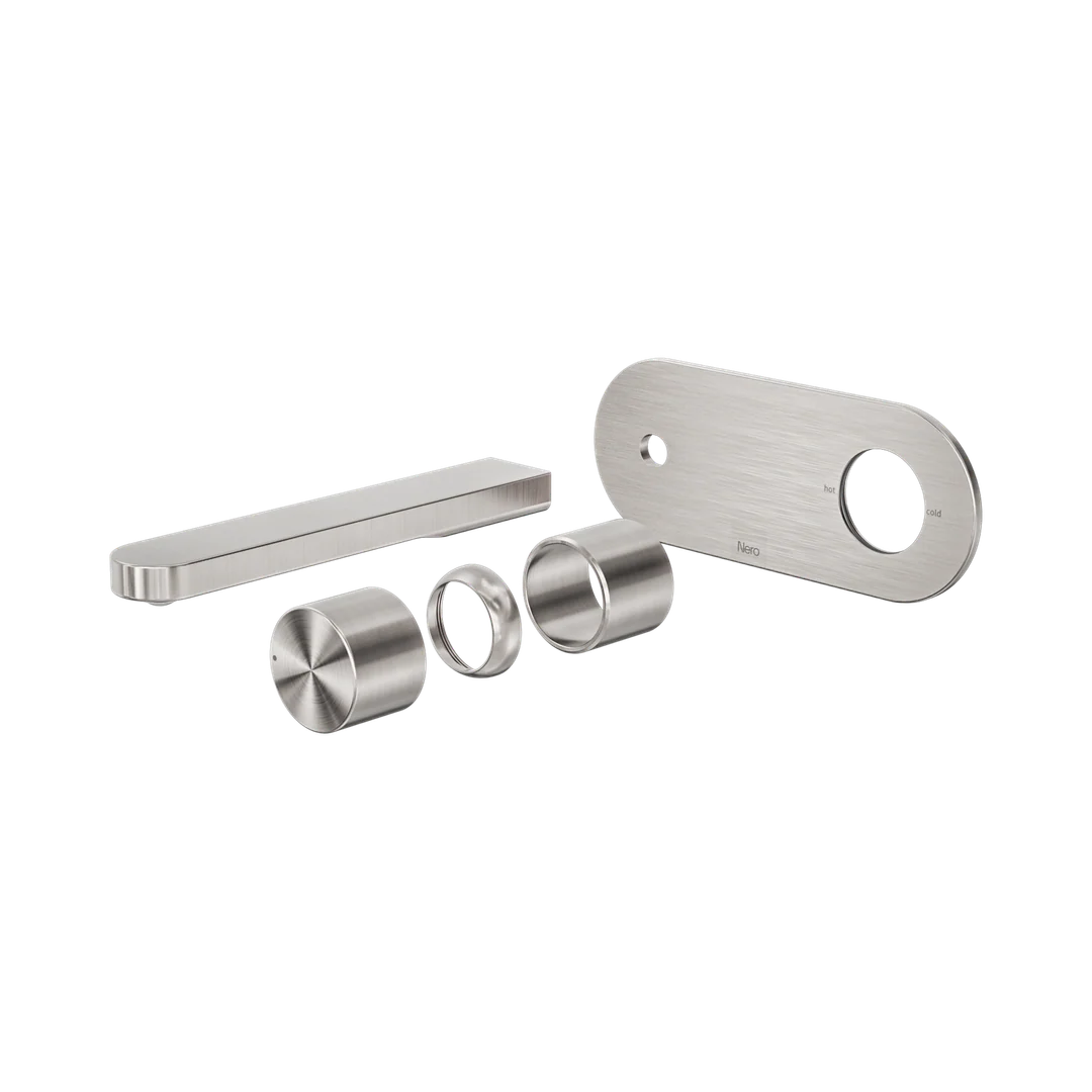 Nero Pure Ss316L Progressive Wall Basin/Bath Mixer Trim Kits Only Brushed Nickel