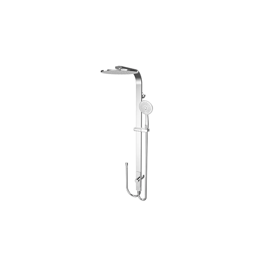 Nero Rain Round Shower Set Double Hose - Chrome - Image 2