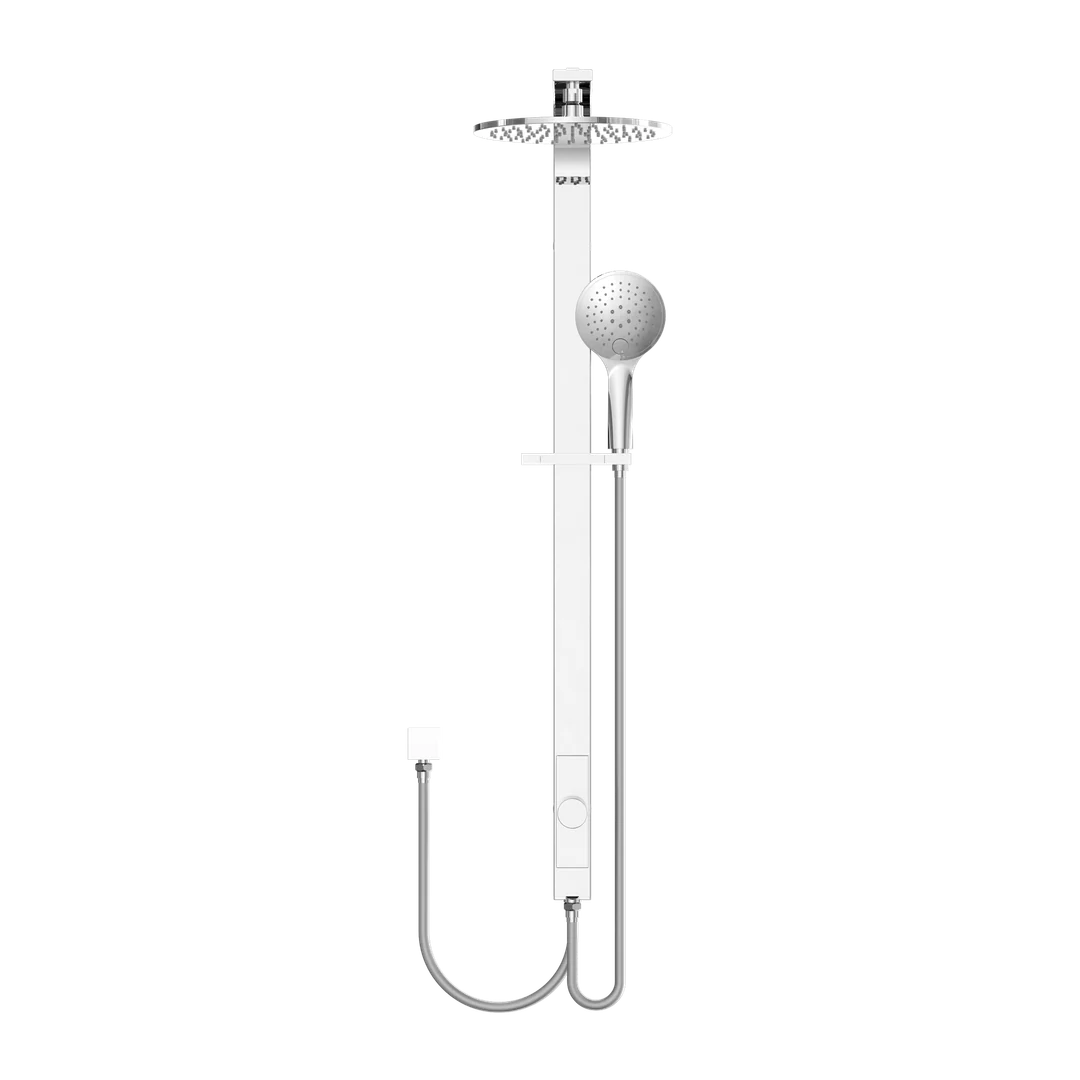 Nero Rain Round Shower Set Double Hose - Chrome - Image 6
