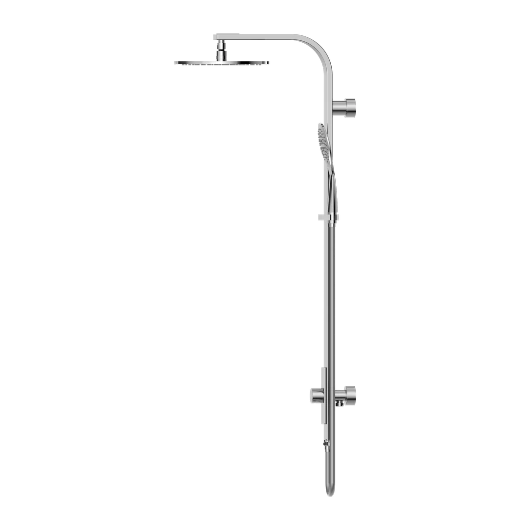 Nero Rain Round Shower Set Single Hose - Chrome - Image 6