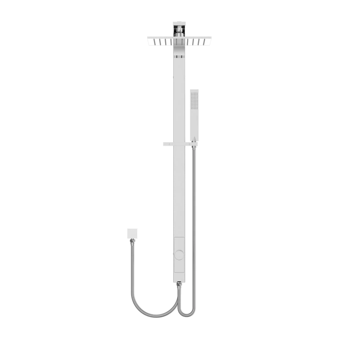 Nero Rain Square Shower Set Double Hose - Chrome - Image 5