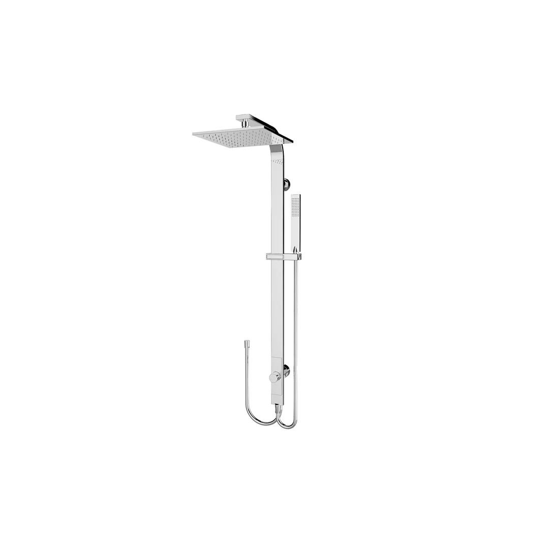 Nero Rain Square Shower Set Double Hose - Chrome - Image 7