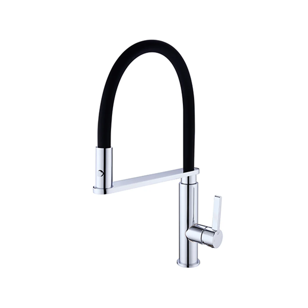 Nero Rita Pull Out Sink Mixer - Chrome/Black Hose - Image 2