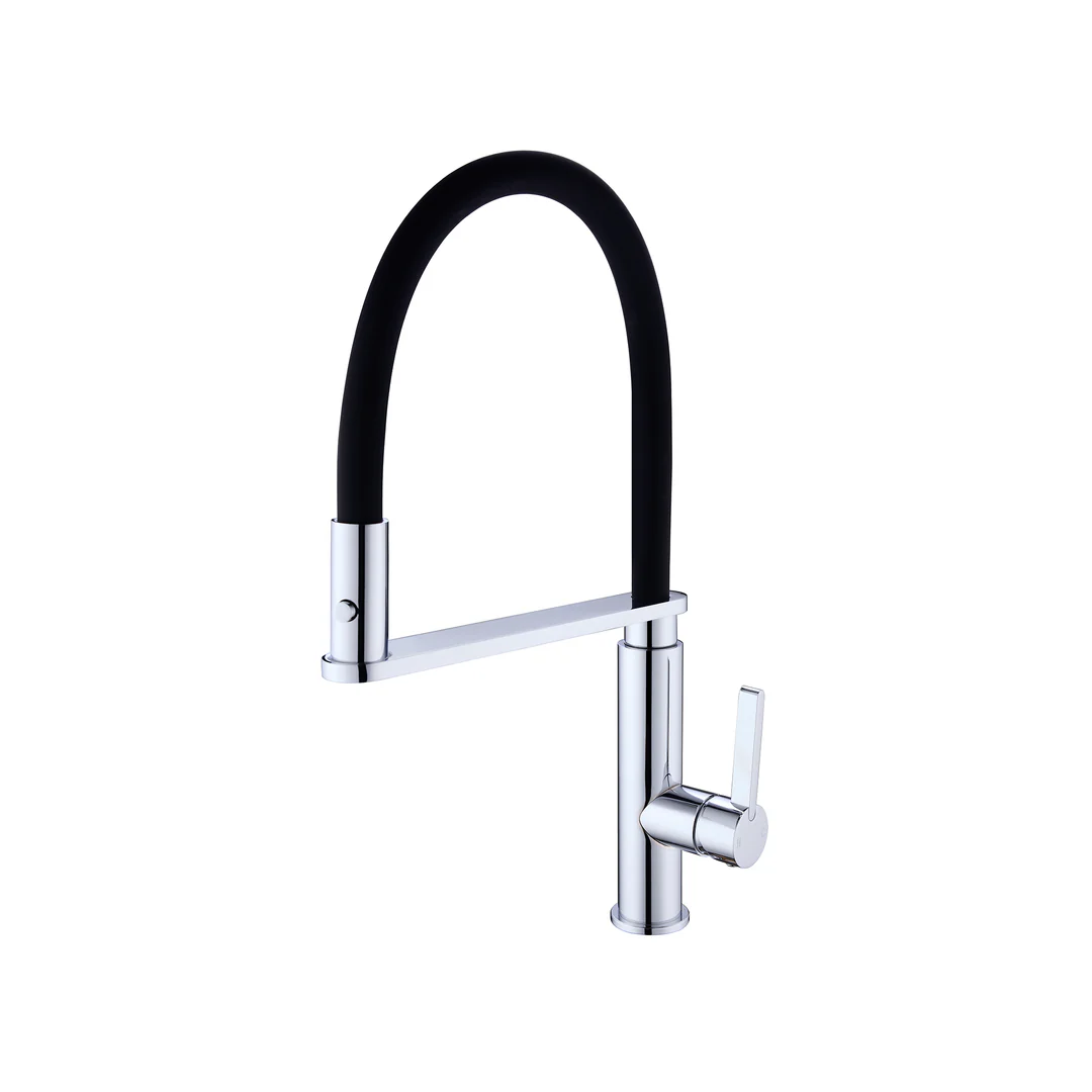 Nero Rita Pull Out Sink Mixer - Chrome/Black Hose - Image 6