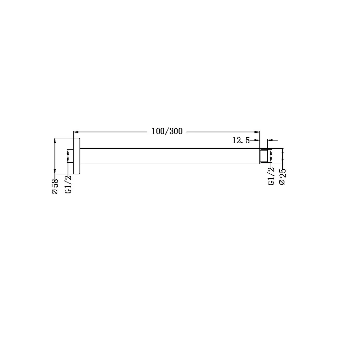 Nero Round Ceiling Arm Brushed Gold - Image 7