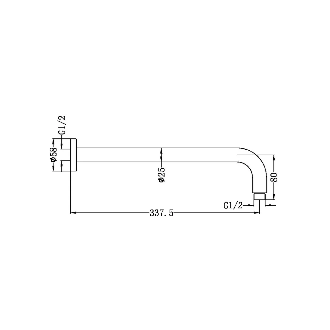 Nero Round Shower Arm Brushed Bronze - Image 5
