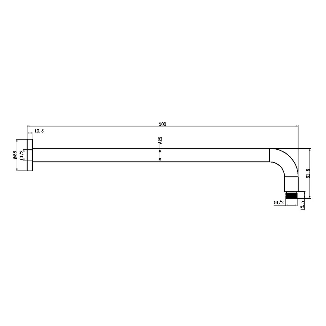 Nero Round Shower Arm Matte White - Image 6