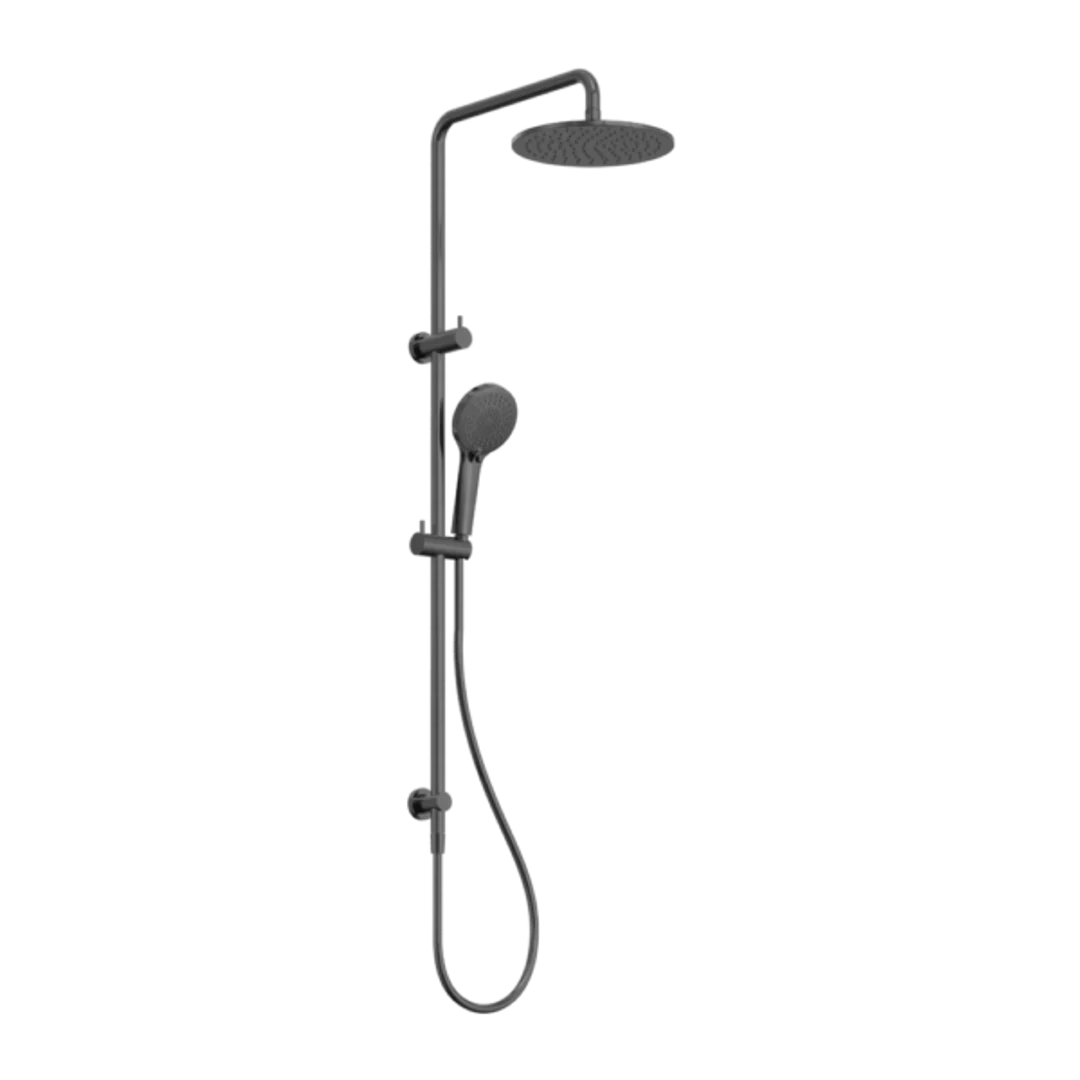 Nero Round Twin Shower Gun Metal