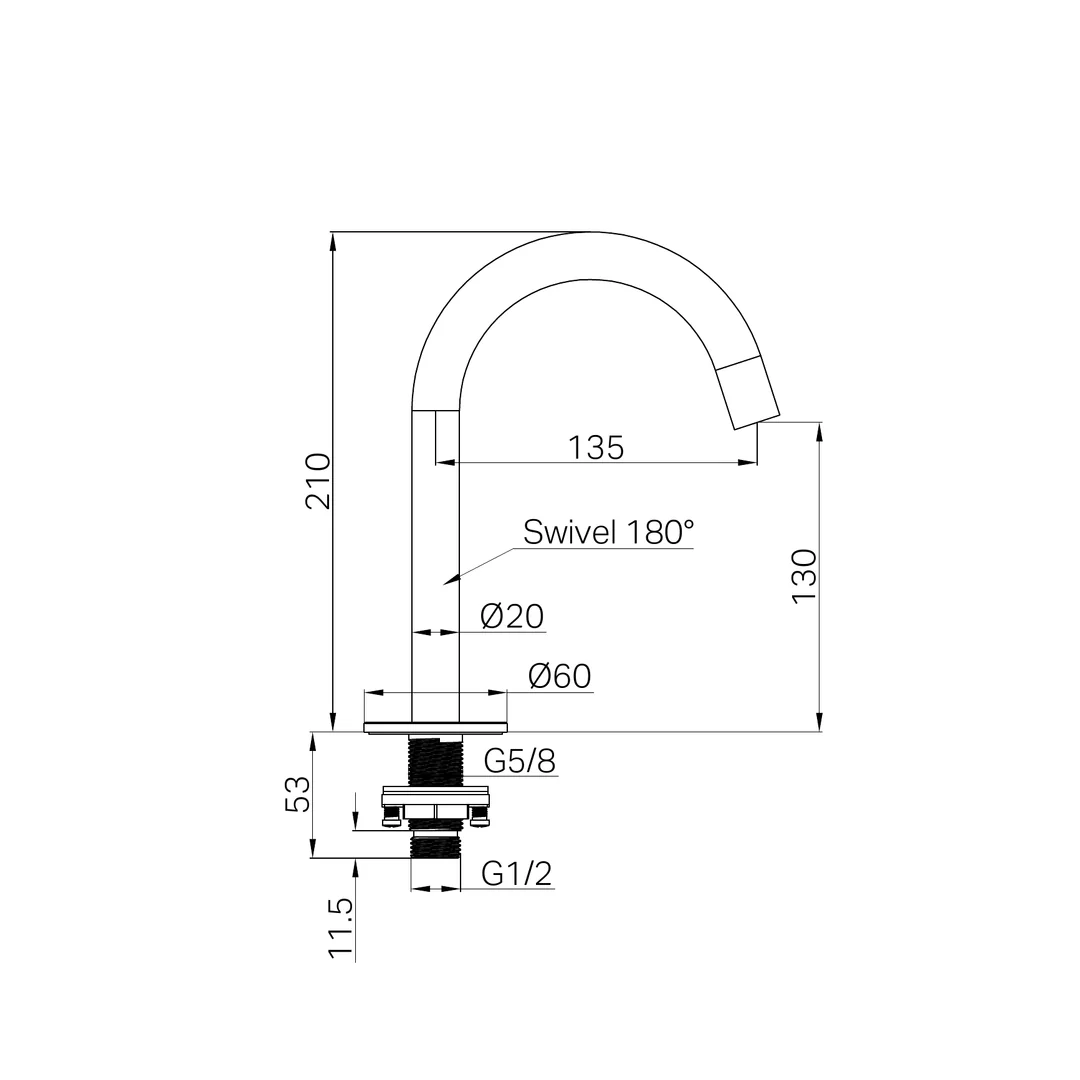 Nero Serenity Basin Arc Spout Matte White - Image 2
