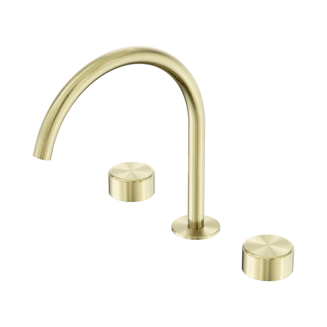 Nero Serenity Bath/Kitchen Set Arc Spout With Metal Handle Brushed Gold