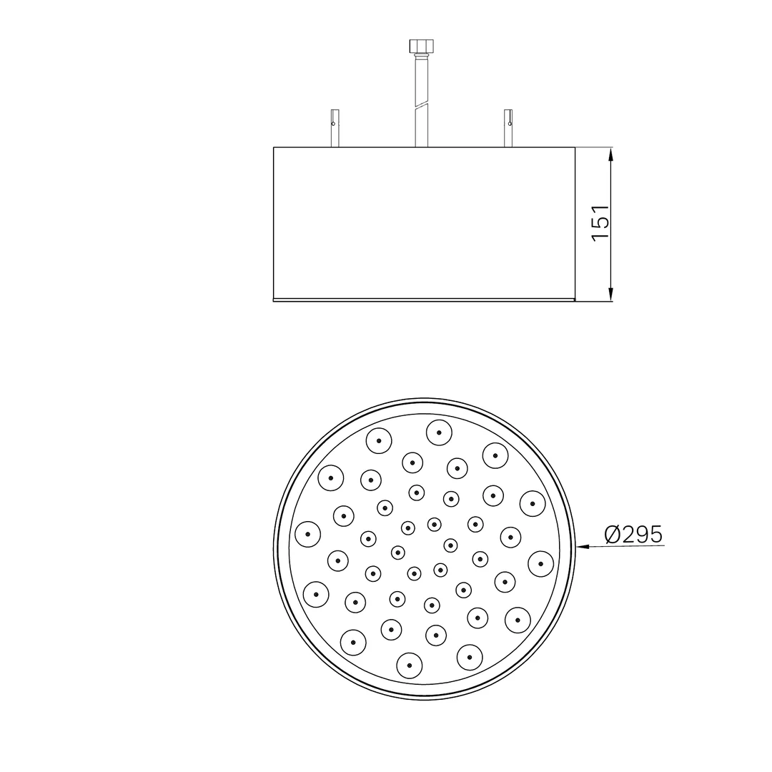 Nero Serenity Ceiling Shower Head Matte Black - Image 2