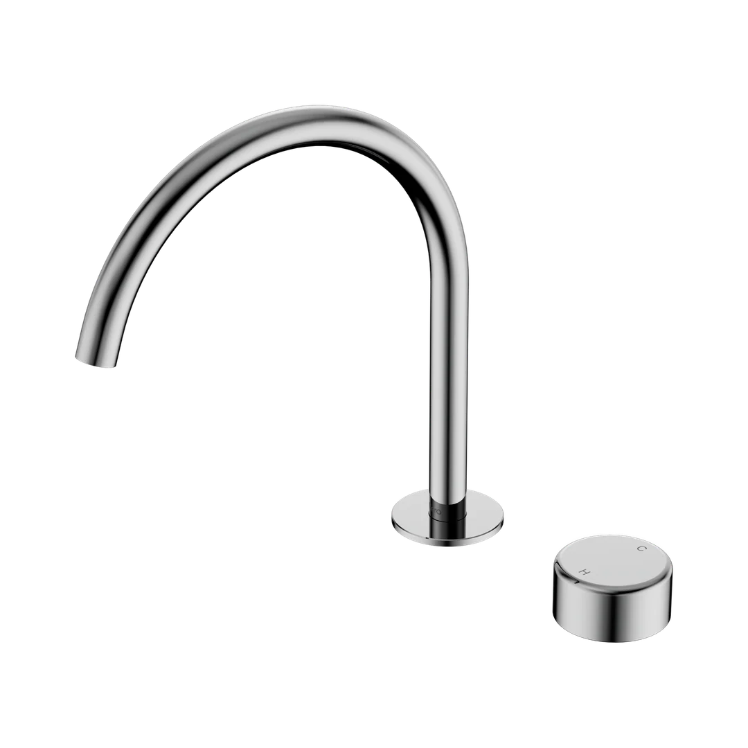 Nero Serenity Progressive Bath/Kitchen Mixer Arc Spout With Metal Handle Chrome