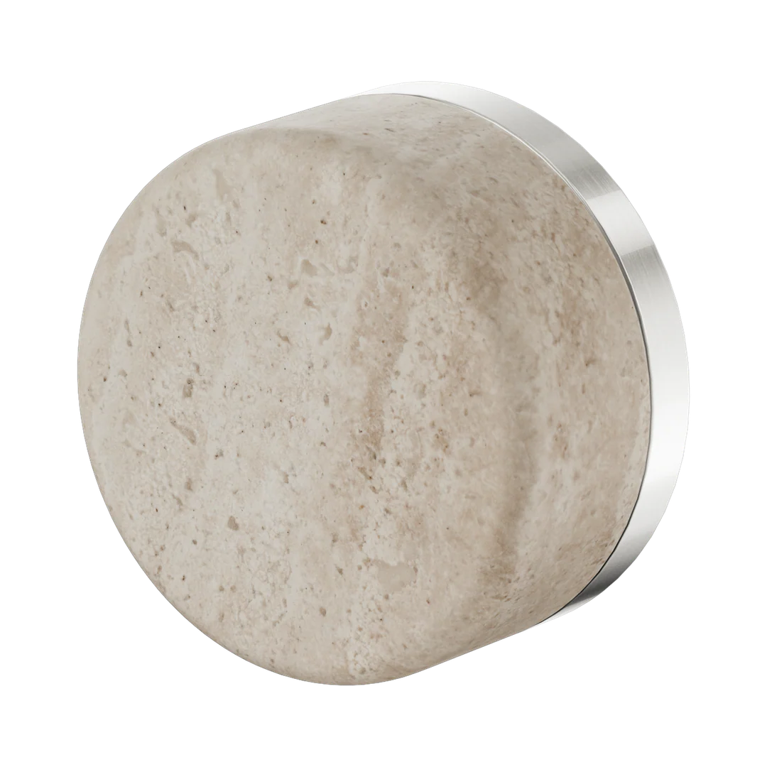 Nero Serenity Progressive Shower Mixer With Rome Travertine Handle Brushed Nickel