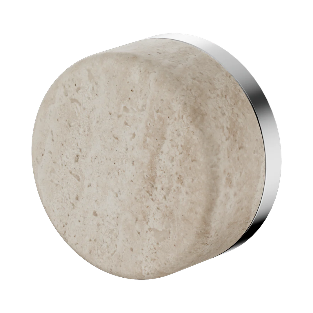 Nero Serenity Progressive Shower Mixer With Rome Travertine Handle Chrome