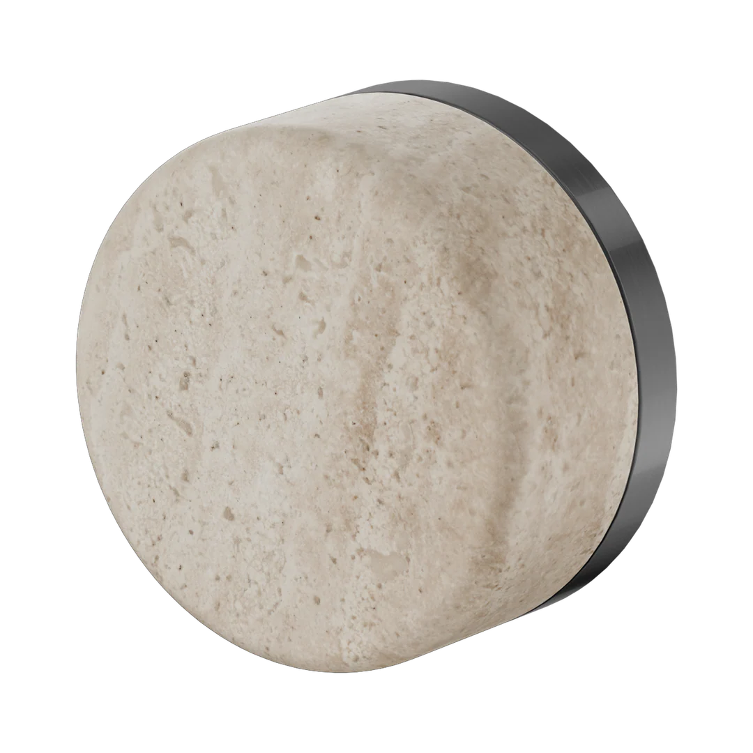 Nero Serenity Progressive Shower Mixer With Rome Travertine Handle Gun Metal