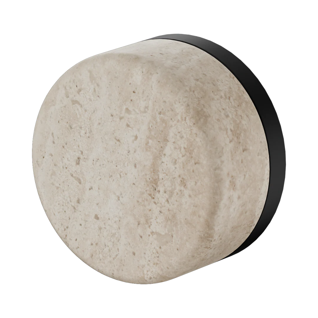 Nero Serenity Progressive Shower Mixer With Rome Travertine Handle Matte Black