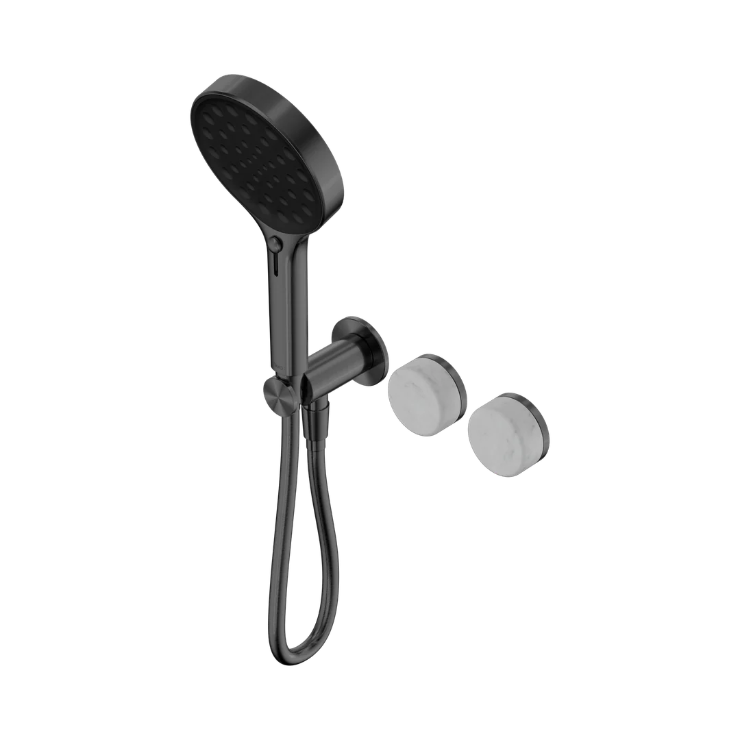 Nero Serenity Progressive Shower System With Carrara Handle & Serenity Hand Shower Gun Metal