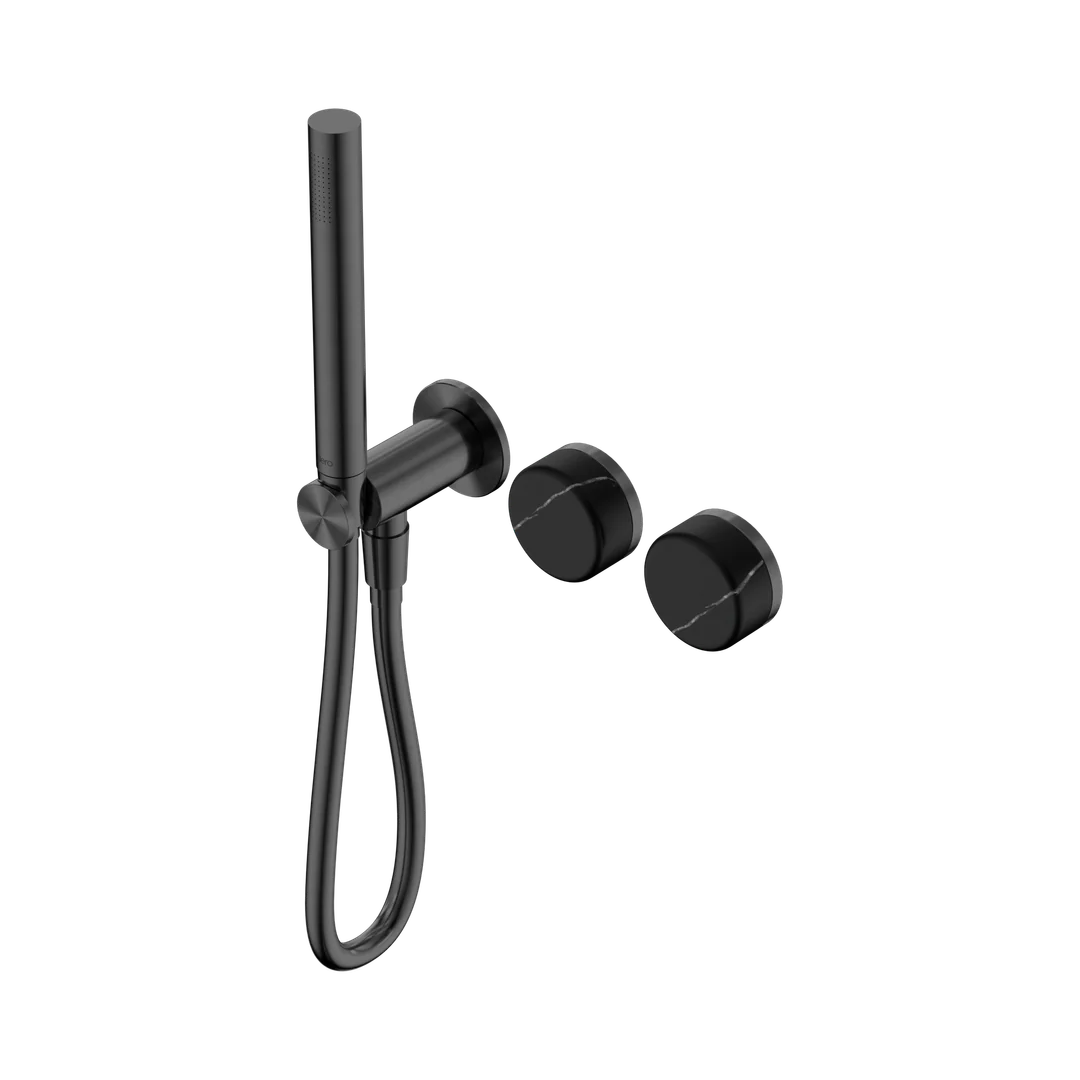 Nero Serenity Progressive Shower System With Marquina Black Handle & Slim Shower Gun Metal