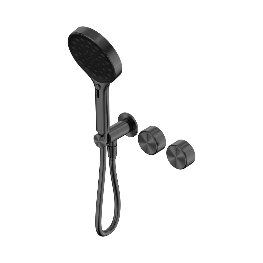 Nero Serenity Progressive Shower System With Metal Handle & Serenity Hand Shower Gun Metal