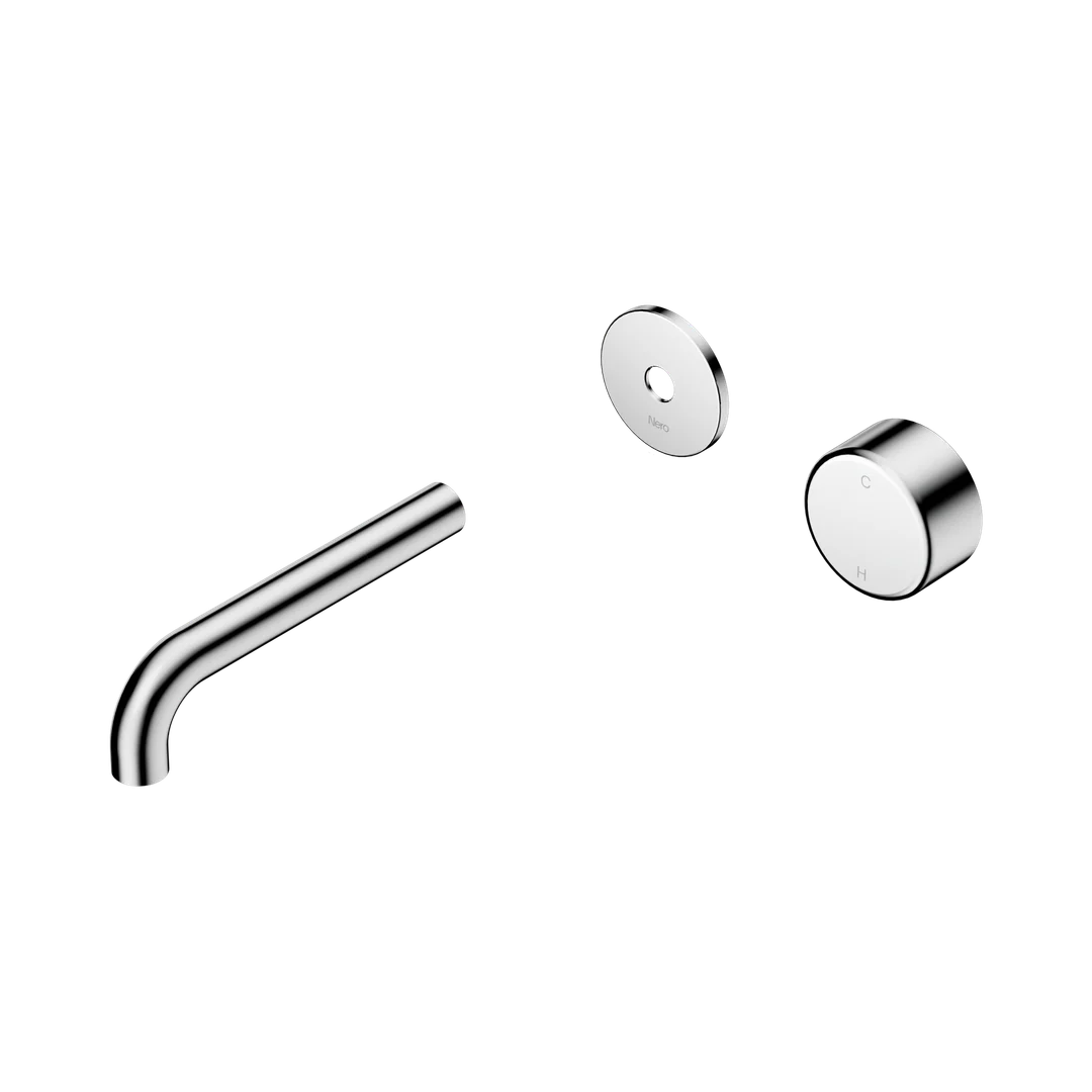 Nero Serenity Progressive Wall Basin Mixer 160Mm Spout With Metal Handle Trim Kit Only Chrome