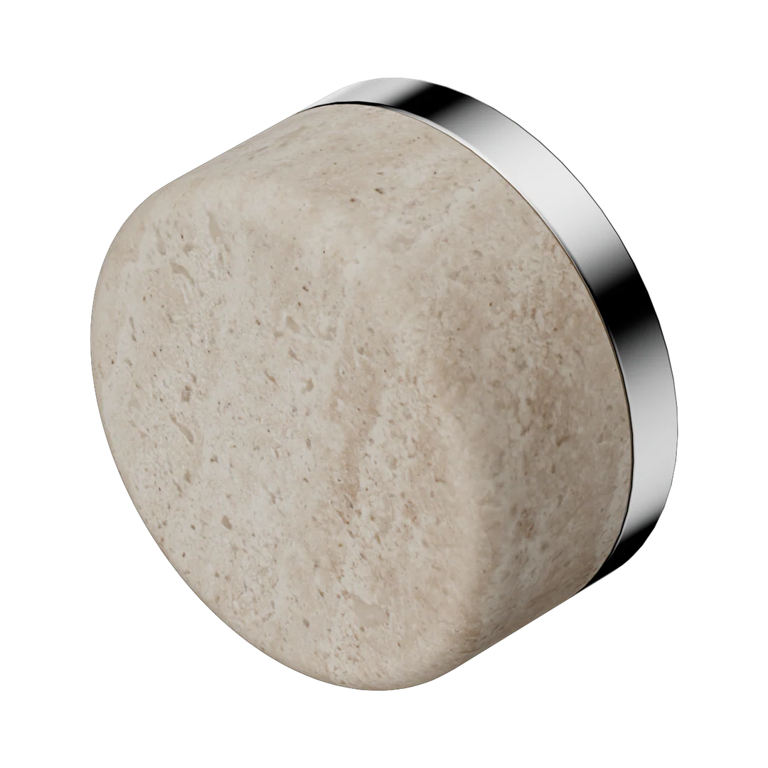 Nero Serenity Rome Travertine Handle Chrome
