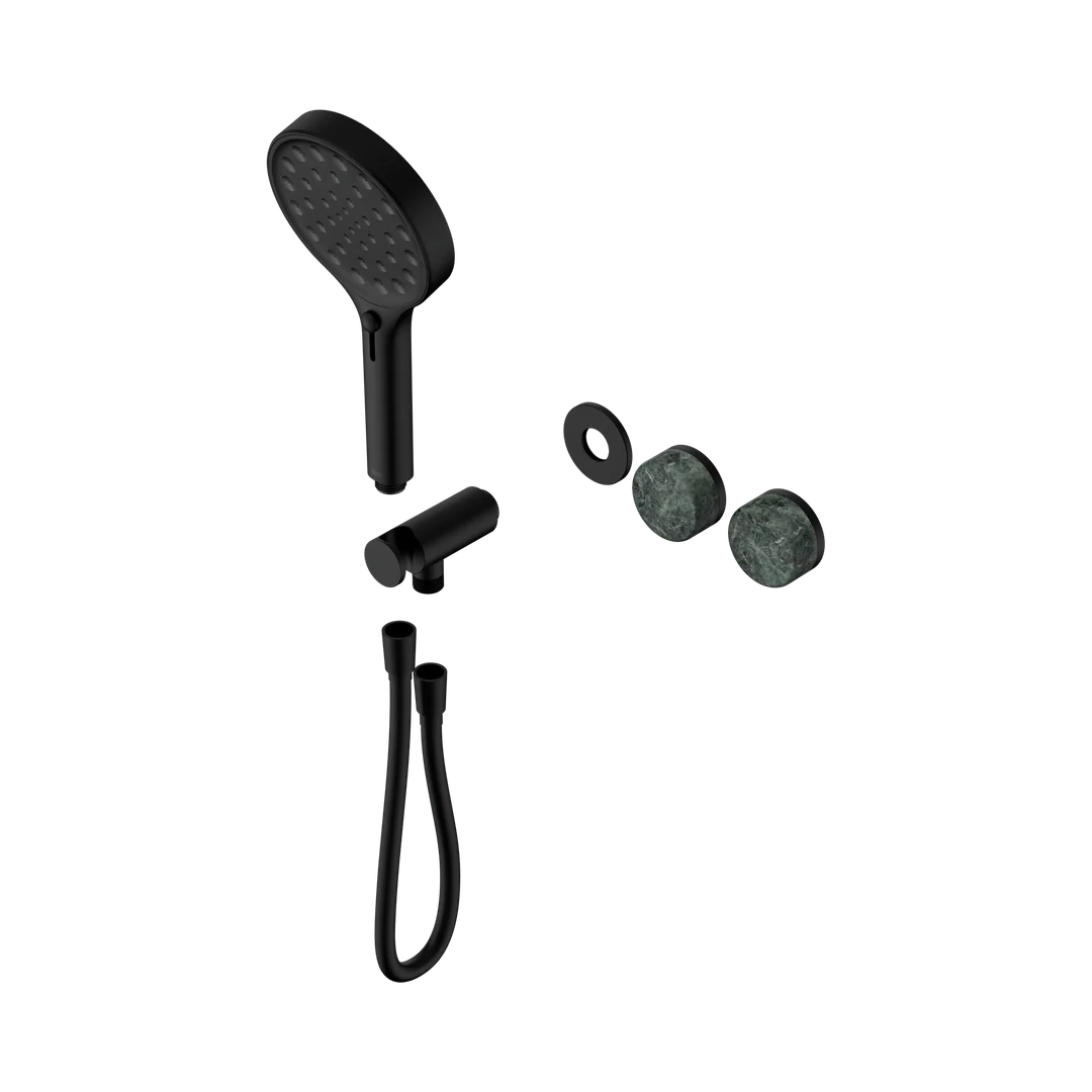 Nero Serenity Progressive Shower System Verde Alpi Handle & Serenity Hand Shower Trim Kit Only Matte Black