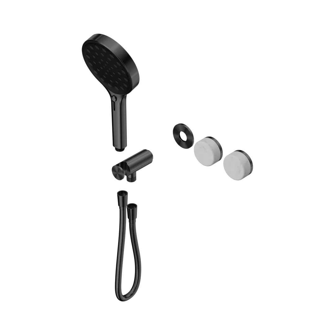 Nero Serenity Progressive Shower System With Carrara Handle & Serenity Hand Shower Trim Kit Only Gun Metal