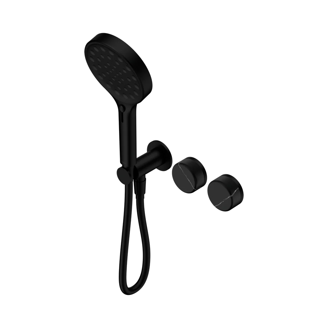 Nero Serenity Progressive Shower System With Marquina Black Handle & Serenity Hand Shower Matte Black