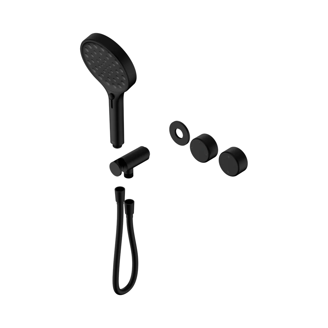 Nero Serenity Progressive Shower System With Metal Handle & Serenity Hand Shower Trim Kit Only Matte Black