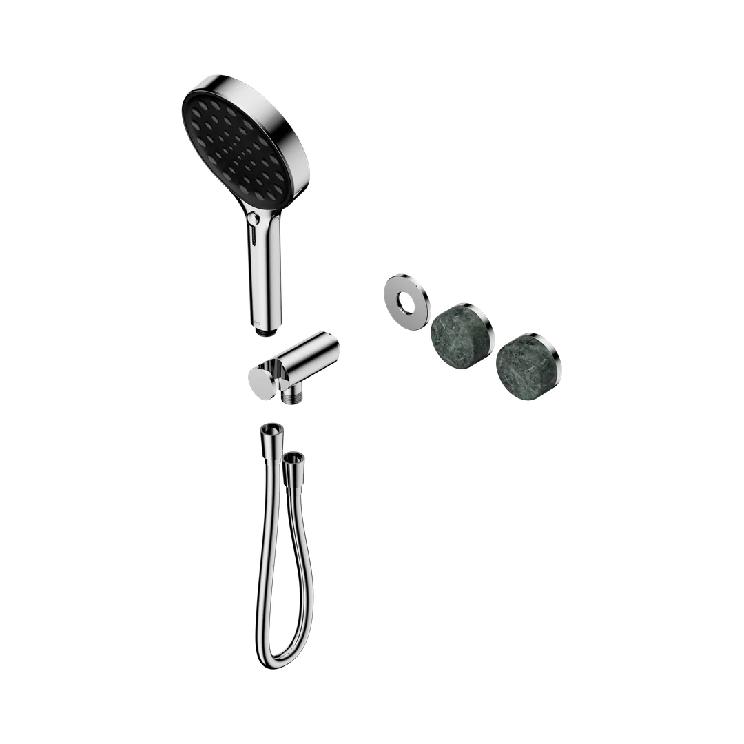 Nero Serenity Progressive Shower System With Verde Alpi Handle & Serenity Hand Shower Trim Kit Only Chrome