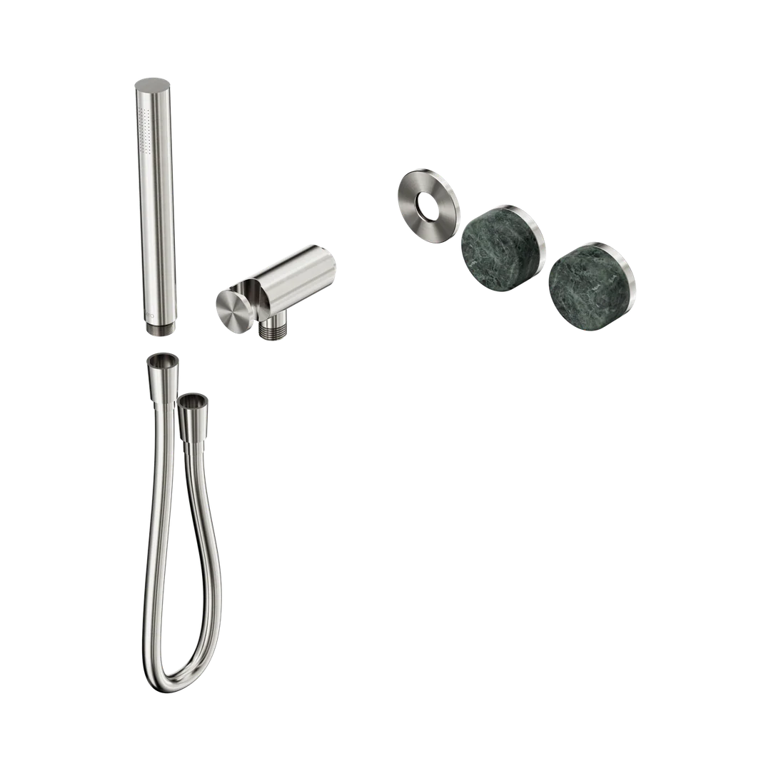 Nero Serenity Progressive Shower System With Verde Alpi Handle & Slim Shower Trim Kit Only Brushed Nickel