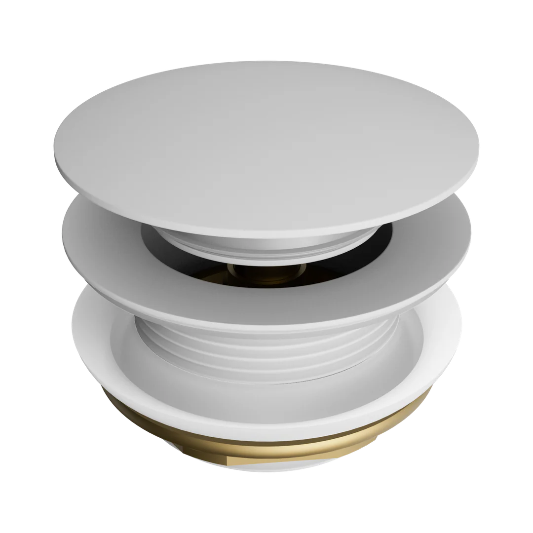 Nero Short Pop Up Bath Waste 40Mm Matte White