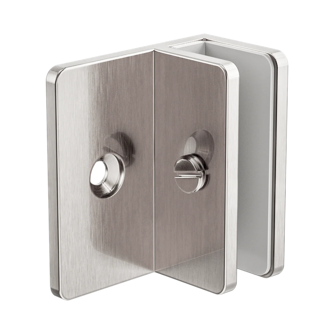 Nero Shower F Bracket 10Mm Glass Brushed Nickel