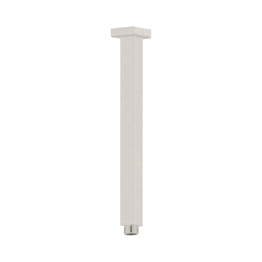 Nero Square Ceiling Arm 300Mm Length Brushed Nickel