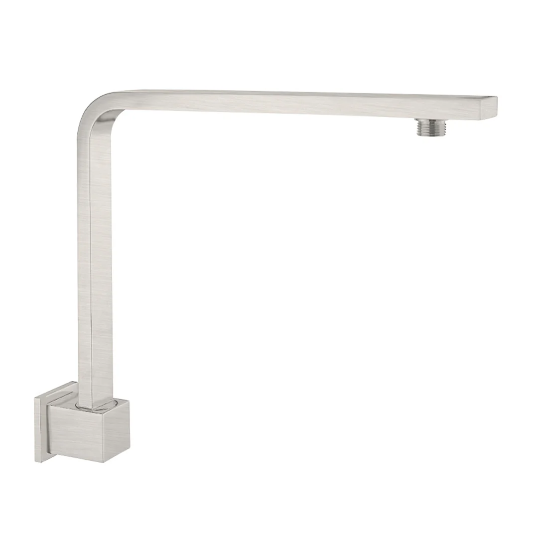 Nero Square Swivel Shower Arm - Brushed Nickel - Image 4