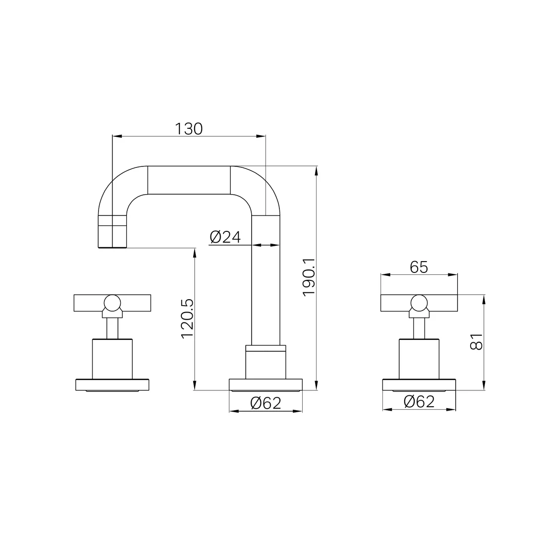 Nero X Plus Basin Set Brushed Nickel - Image 2